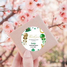 Adesivo Dia de São Patrício Choque Obrigado Aniversário