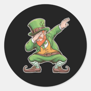Adesivo Dia de São Patrício Dab Dabbing Leprechaun Em Verd