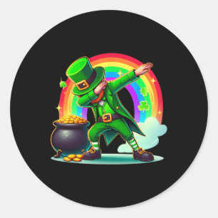 Adesivo Dia de São Patrício Dabbing Leprechaun Meninos Men