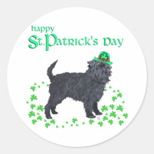 Adesivo Dia de São Patrício do Affenpinscher