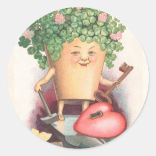 Adesivo Dia de São Patrício do coração e da chave do t