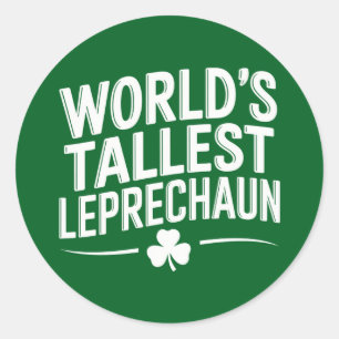 Adesivo Dia de São Patrício do Leprechaun Mais Alto do Mun