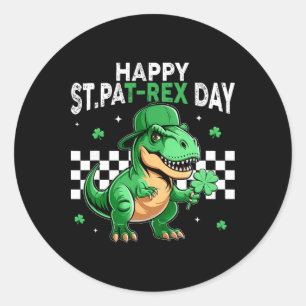 Adesivo Dia de São Patrício dos Dinossauros Feliz Dia de S