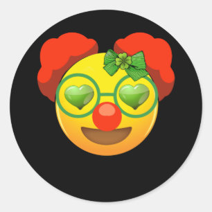 Adesivo Dia de São Patrício Emoji Face Heart Eyes Shamro