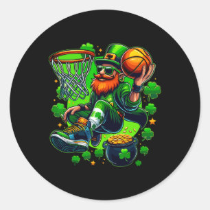 Adesivo Dia de São Patrício Estiloso Dunking Leprechaun Sk