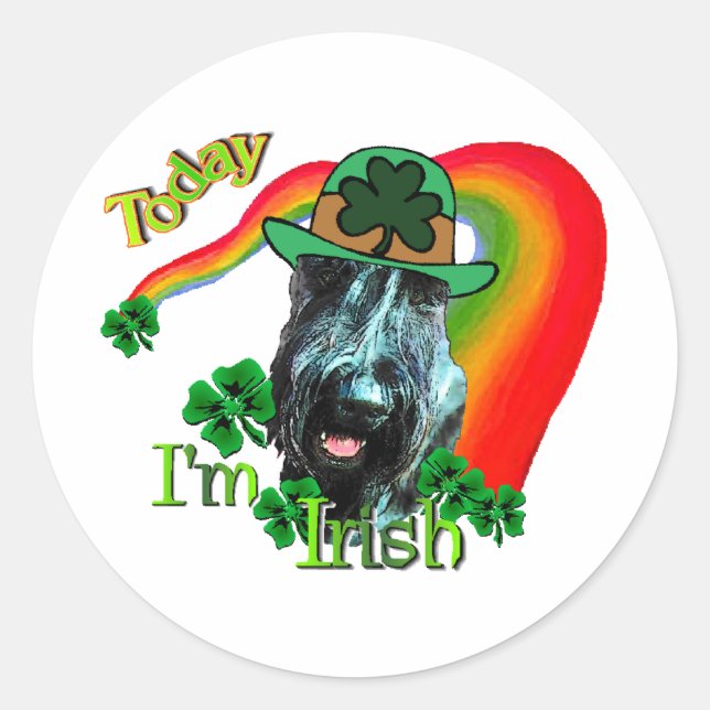 Adesivo Dia de São Patrício Giant Schnauzer (Frente)