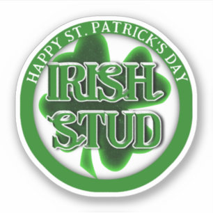 Adesivo Dia de São Patrício Irlandês Estud