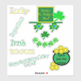 Adesivo Dia de São Patrício Leprechaun em Vinil
