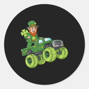 Adesivo Dia de São Patrício Leprechaun Monster Truck