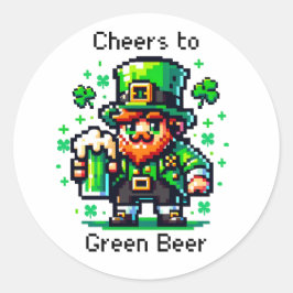 Adesivo Dia de São Patrício Leprechaun | Saúde à Cerveja V