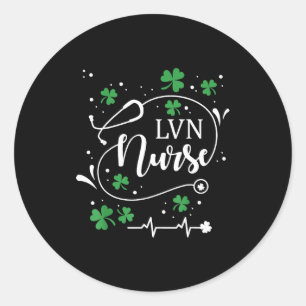 Adesivo dia de são patrício lvn enfermeira trevo irlandês 