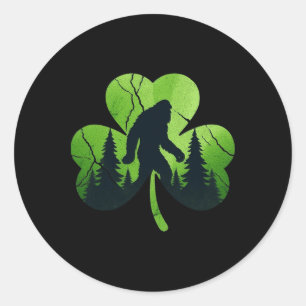 Adesivo Dia de São Patrício Pé Grande Sasquatch Trevo Irla