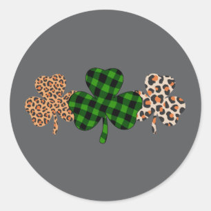 Adesivo Dia de São Patrício Sorte Irlandês Verde Xadrez Tr