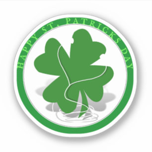 Adesivo Dia de São Patrício Trevo Irlandês