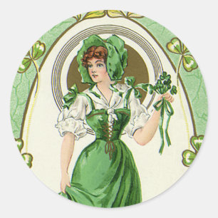 Adesivo Dia de São Patrício Vintage, Minha Linda Irlandesa