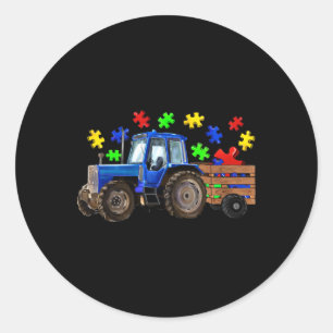 Adesivo Dia de Sensibilização para o Autismo do Trator de