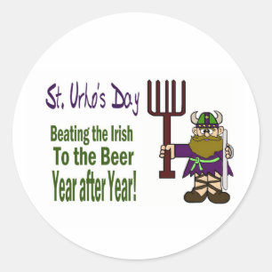 Adesivo Dia de St. Urho - Bater nos Stickers Irlandeses