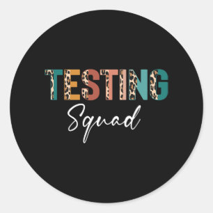 Adesivo Dia de Teste do Professor Teste da Esquadra Leopar