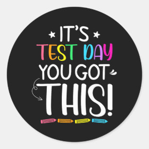 Adesivo Dia de Teste É Teste de Professores no Dia de Test