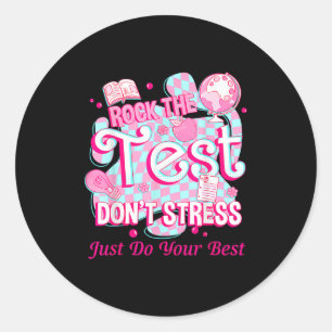 Adesivo Dia de Teste Rock The Test Motivacional Para Profe