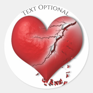 Adesivo Dia do Anti-Valentim Coração Quebrado