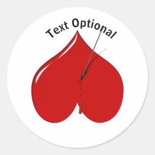 Adesivo Dia do Anti-Valentim do Coração para Baixo