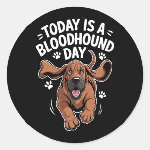 Adesivo Dia do Bloodhound Masculino Engraçado Cute Amante
