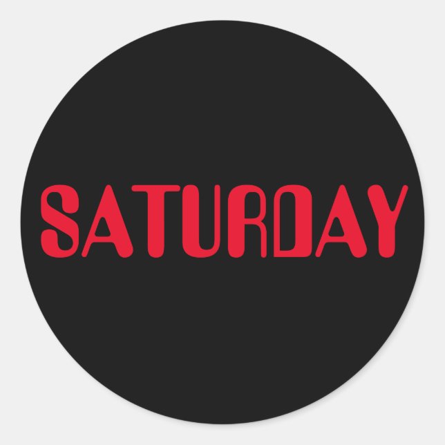 Adesivo Dia do Calendário por Janz Sábado Negro (Frente)