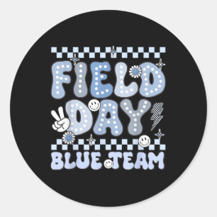 Adesivo Dia do Campo Blue Team Groovy Smile Face Rua Checa