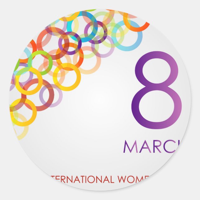 Adesivo Dia do Cartão Colorido para Mulheres (Frente)