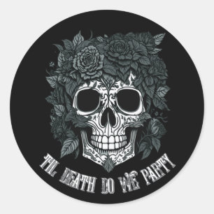 Adesivo Dia do Caveira dos Ossos do Dia das Bruxas Mortas