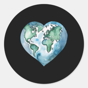 Adesivo Dia do Coração da Terra Dia do Coração - Dia da Te