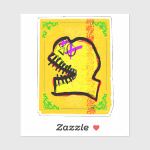 Adesivo Dia do Crânio de Calavera da Arte NFT Morta