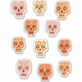 Adesivo Dia do Crânio dos Mortos