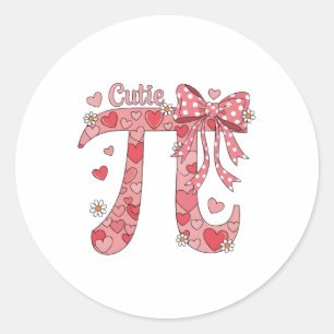 Adesivo Dia do Cutie Pi Coquette Mulheres Crianças Meninas