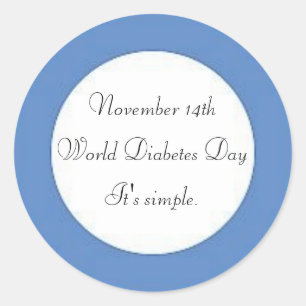 Adesivo Dia do diabetes do mundo