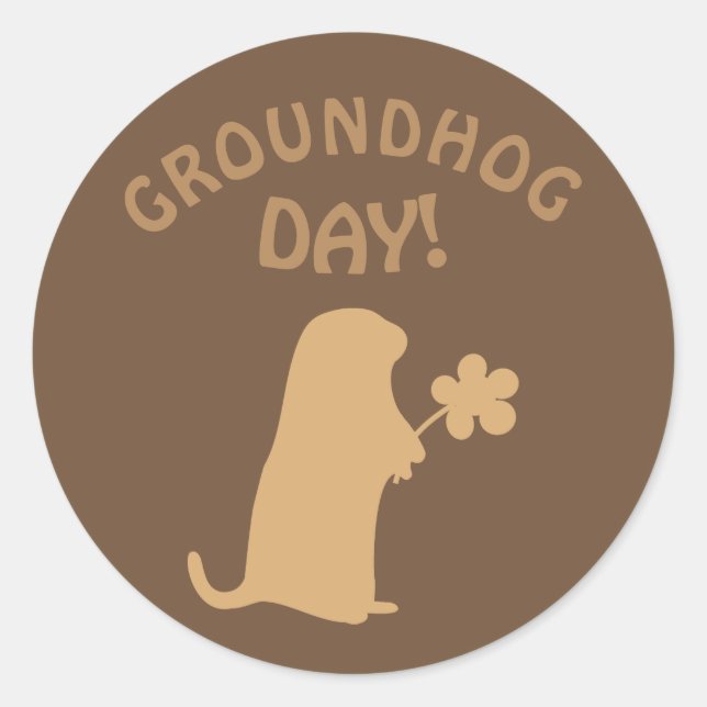 Adesivo Dia do Groundhog (Frente)