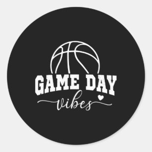 Adesivo Dia do jogo de basquete vence jogo de basquete