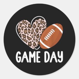 Adesivo Dia do Jogo de Futebol Mulheres Leopardo Cheetah