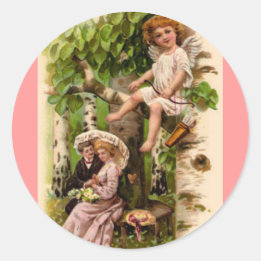 Adesivo Dia do Namorados Cupido e CoupleVintage