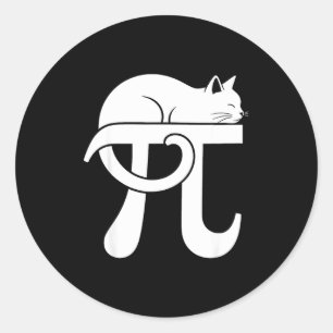Adesivo Dia do Pi Gato Nerd de Matemática Comédia Professo