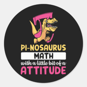 Adesivo Dia do Pi Matemática Dinossauro Dino Pi 