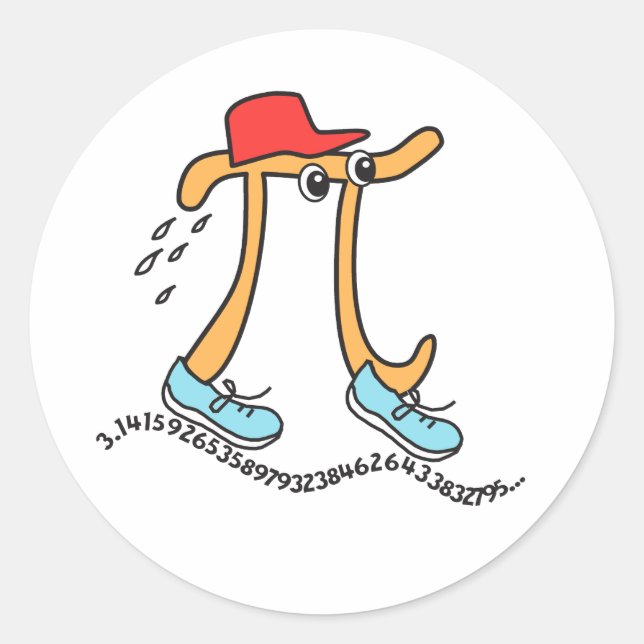 Adesivo Dia do Pi - Pi de longa duração - Stickers engraça (Frente)