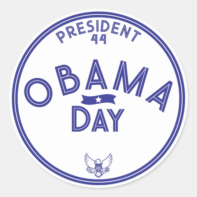 Adesivo Dia do Presidente Obama (Frente)