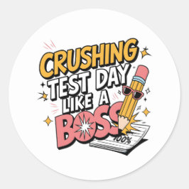 Adesivo Dia do Teste de Esmagamento como uma Motivação do