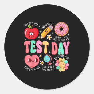 Adesivo Dia do Teste Rock O Teste Dia de Teste Motivaciona