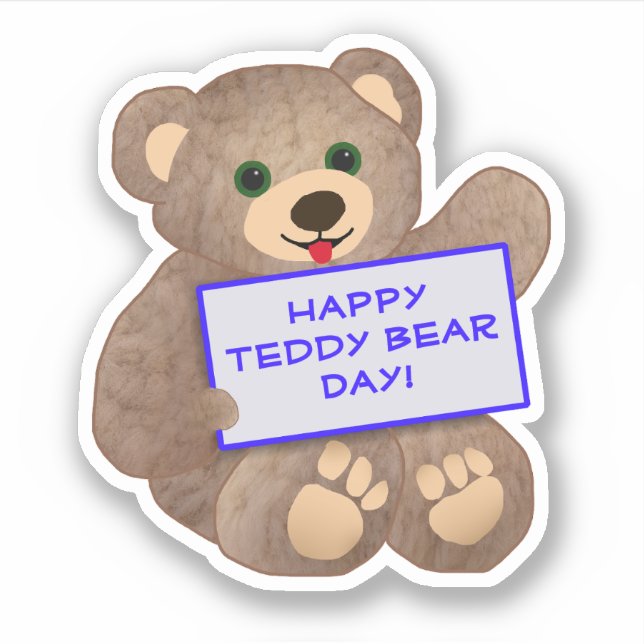 Adesivo Dia do Urso de Teddy (Frente)