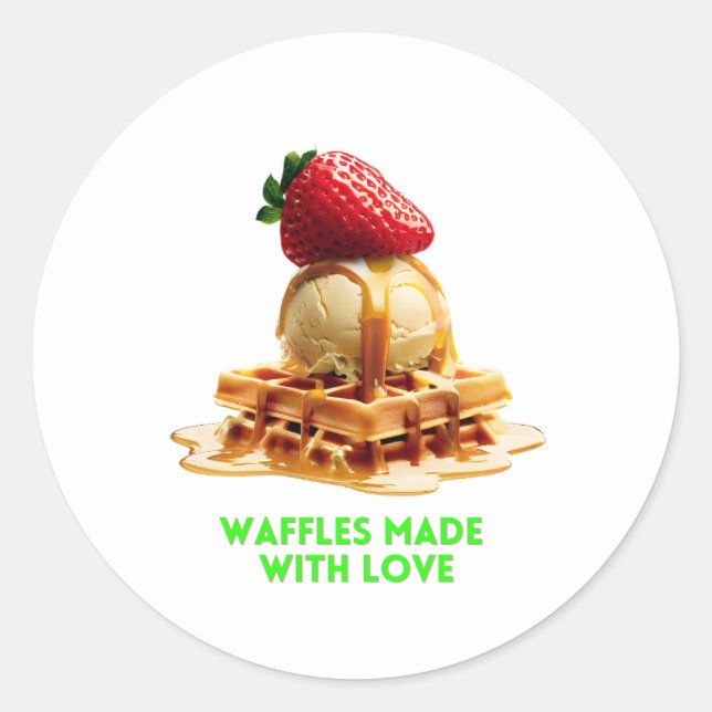 Adesivo Dia do Waffle: Waffles Ouros e Crise (Frente)