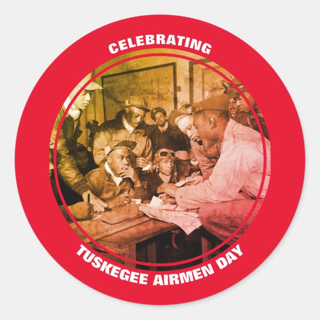 ADESIVO DIA DOS AVIADORES DE TUSKEGEE PERSONALIZADO (Frente)