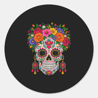 Adesivo Dia dos mortos crânio de açúcar catrina dia de mor